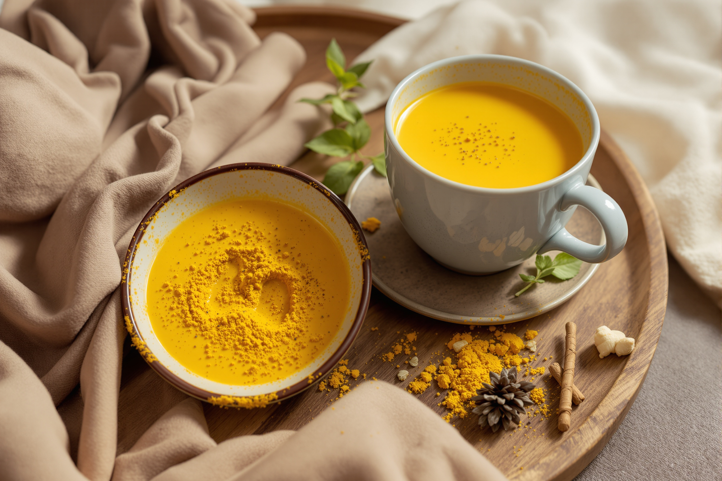 Golden milk au curcuma et cérémonie de thé